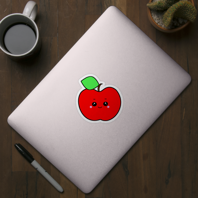 Cute Apple Sticker by MrsCathyLynn